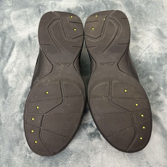 Clarks Men Wavekorey Free Grain Black Leather Slip On Loafers  Men’s Size 8.5 main image 6